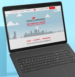 The Swiss Camplings website displayed on a website