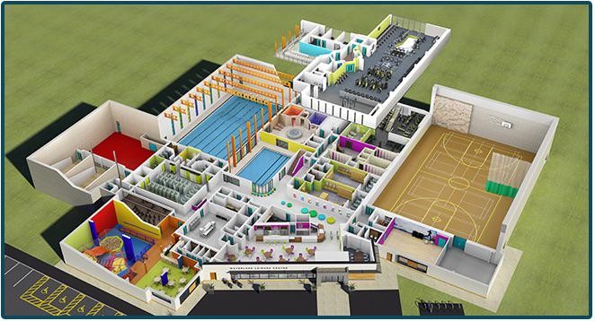 3D Image of Waterlane Sports Center in Lowestoft